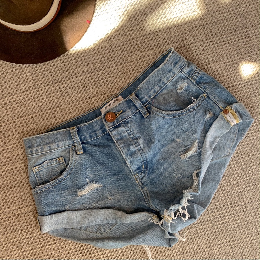 One Teaspoon Bandits Denim Shorts
